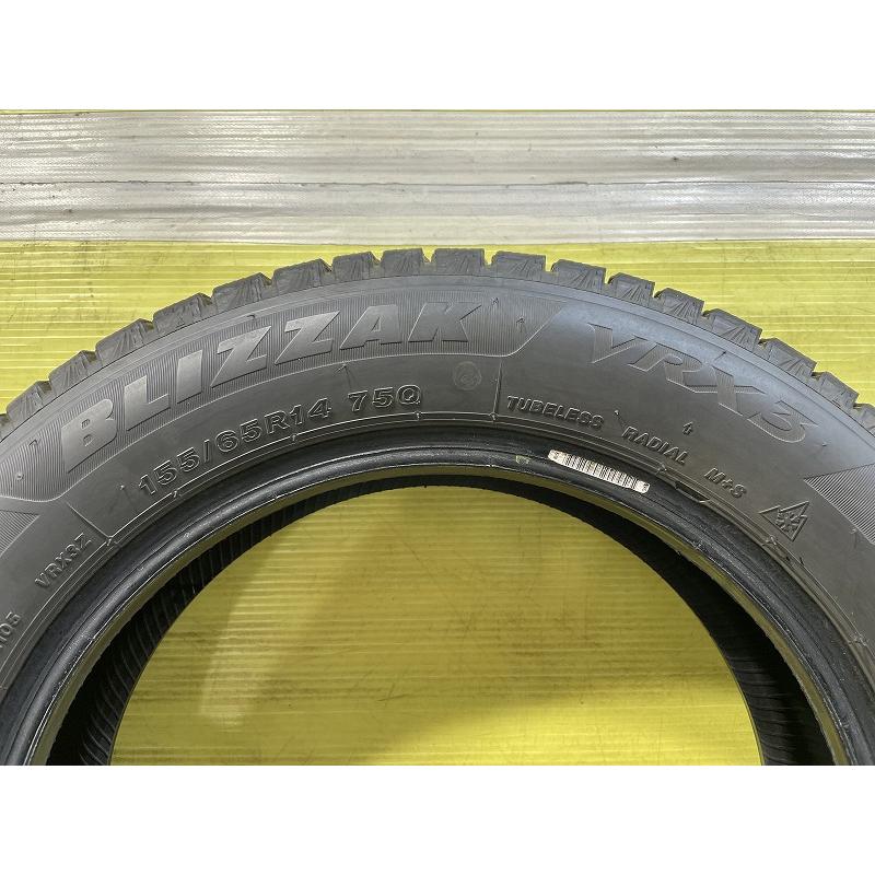 ブリザック VRX3 ブリヂストン BLIZZAK 155/65R14 75Q☆9分山 2023年製 