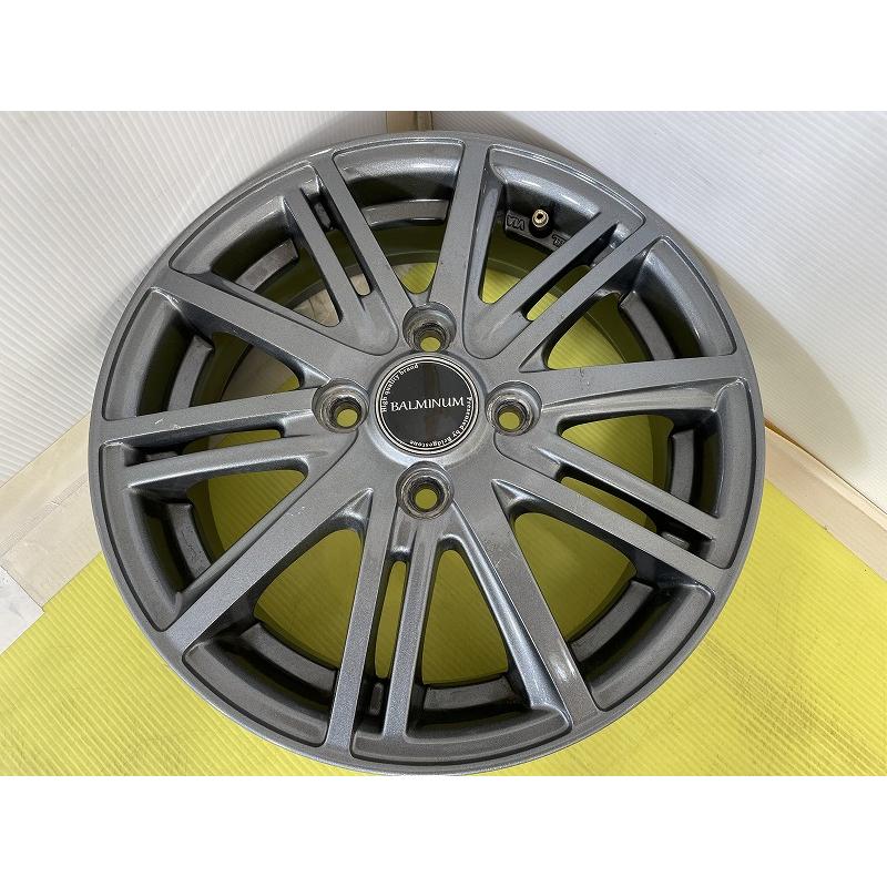 ◆BALMINUM◆14x4.5J +45 4穴 100 中古 アルミホイール 4本【青森発 送料無料】AOM-B0764★14インチ テーパーナット専用の画像