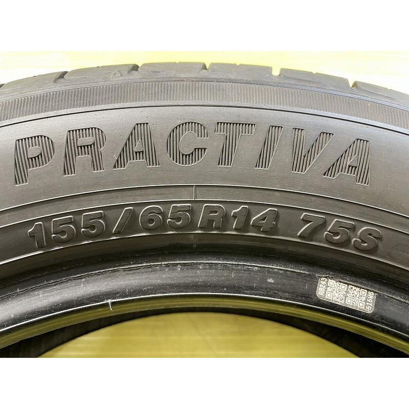 PRACTIVA 155/65/14 2本セット2025年製送料込み イエローハット（YellowHat） PRACTIVA 155/65R14 75S☆8.5分山 2025年