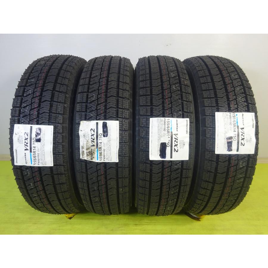 ブリザック VRX2 ブリヂストン BLIZZAK 155/65R14 75Q★未使用品 2022年 4本 スタッドレス【送料無料】AOM ...