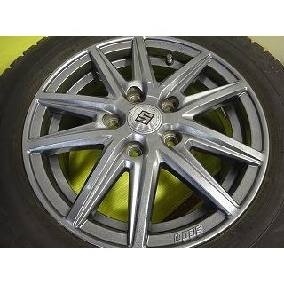 【ダンロップ-SEIN】195/65R15 15x6J +53 5穴 PCD114.3 中古 ホイールセット 2020年 4本 スタッドレス【送料無料】AOM-K1189 青森_3