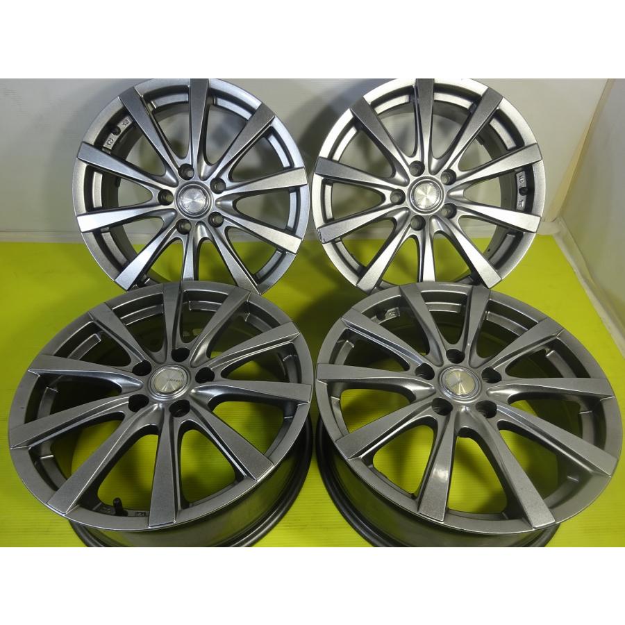 GRASS】17X7J +48 5穴 114.3 中古ホイール 4本 17インチ 【送料無料 