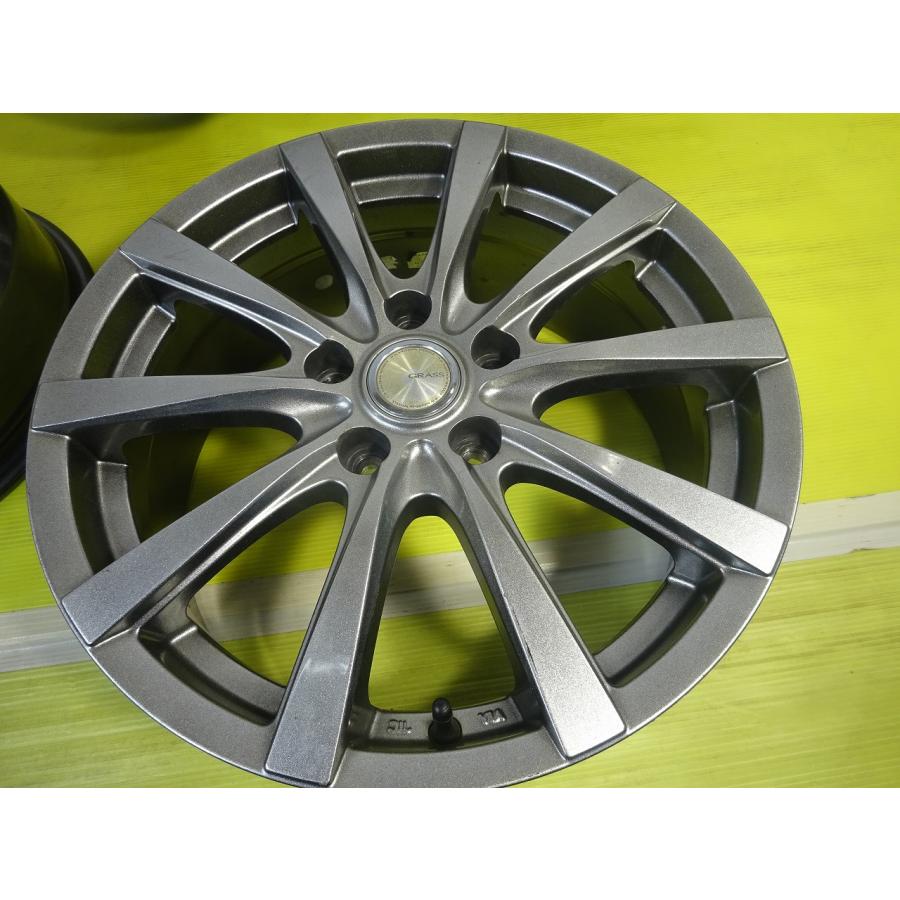 GRASS】17X7J +48 5穴 114.3 中古ホイール 4本 17インチ 【送料無料