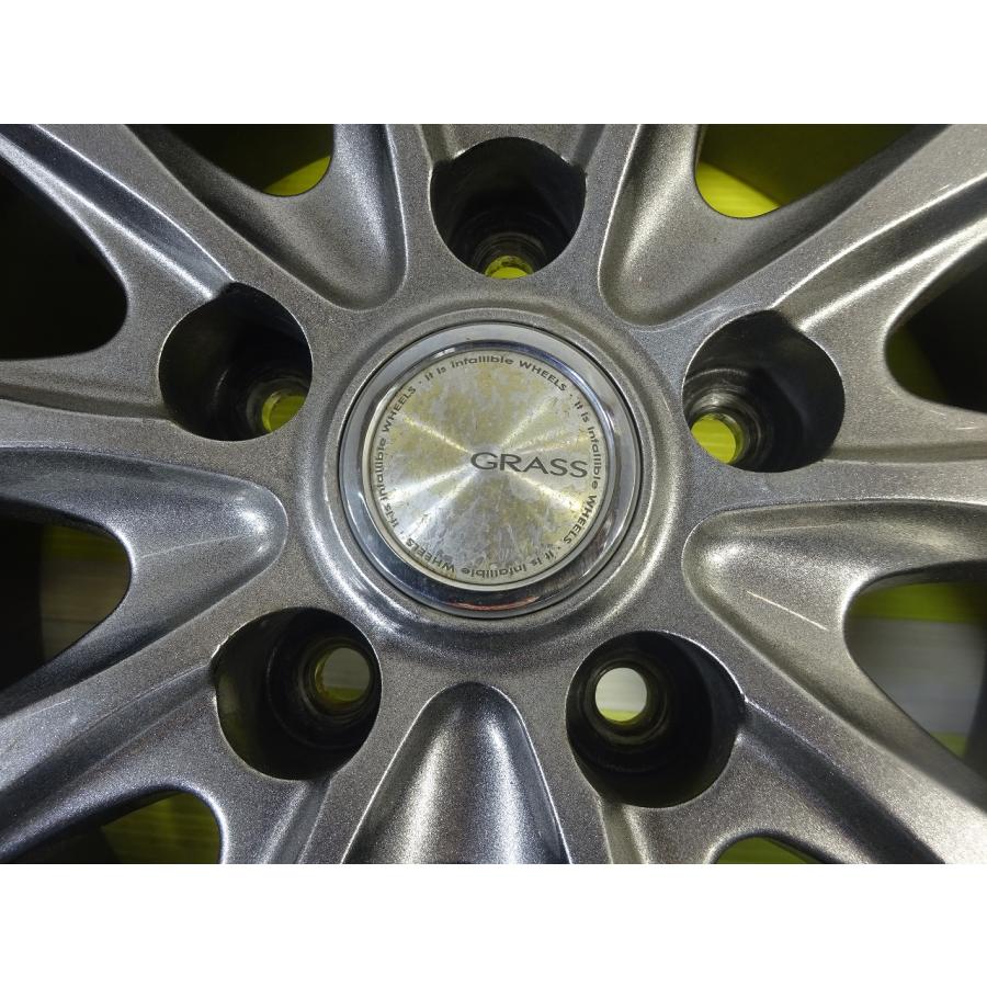 GRASS】17X7J +48 5穴 114.3 中古ホイール 4本 17インチ 【送料無料