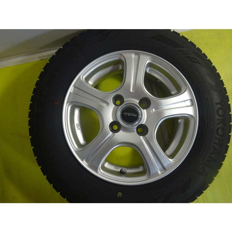 iceGUARD ヨコハマ TOPRUN 155/80R13 13x5.00B +35 4穴 100中古 タイヤ 