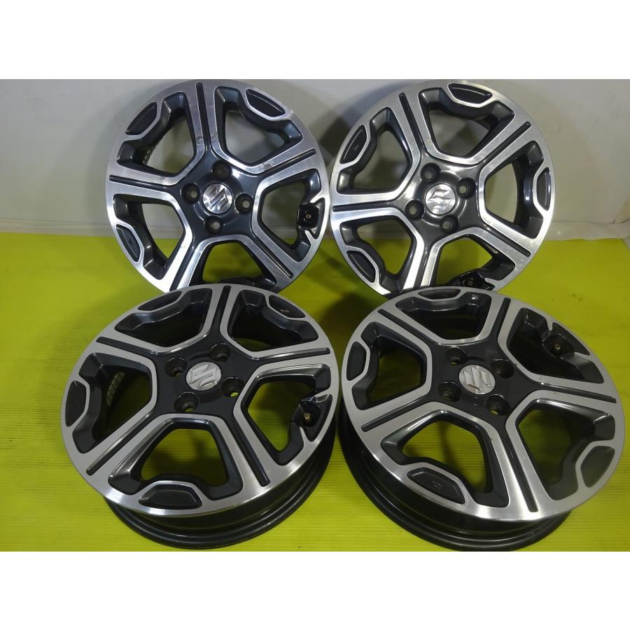 SUZUKI 純正】15x4.5J +45 4穴 100 中古ホイール 4枚 15インチ 【送料