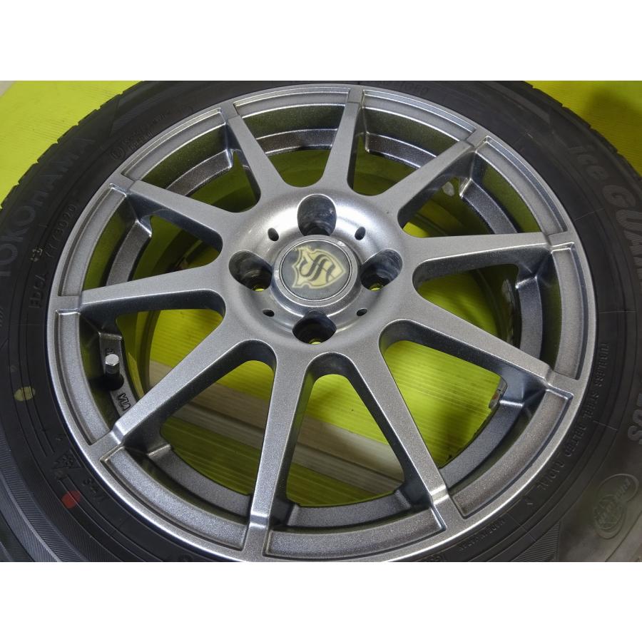 iceGUARD ヨコハマ 185/60R15 15x5.5J +38 4穴 PCD100 中古 ホイール 