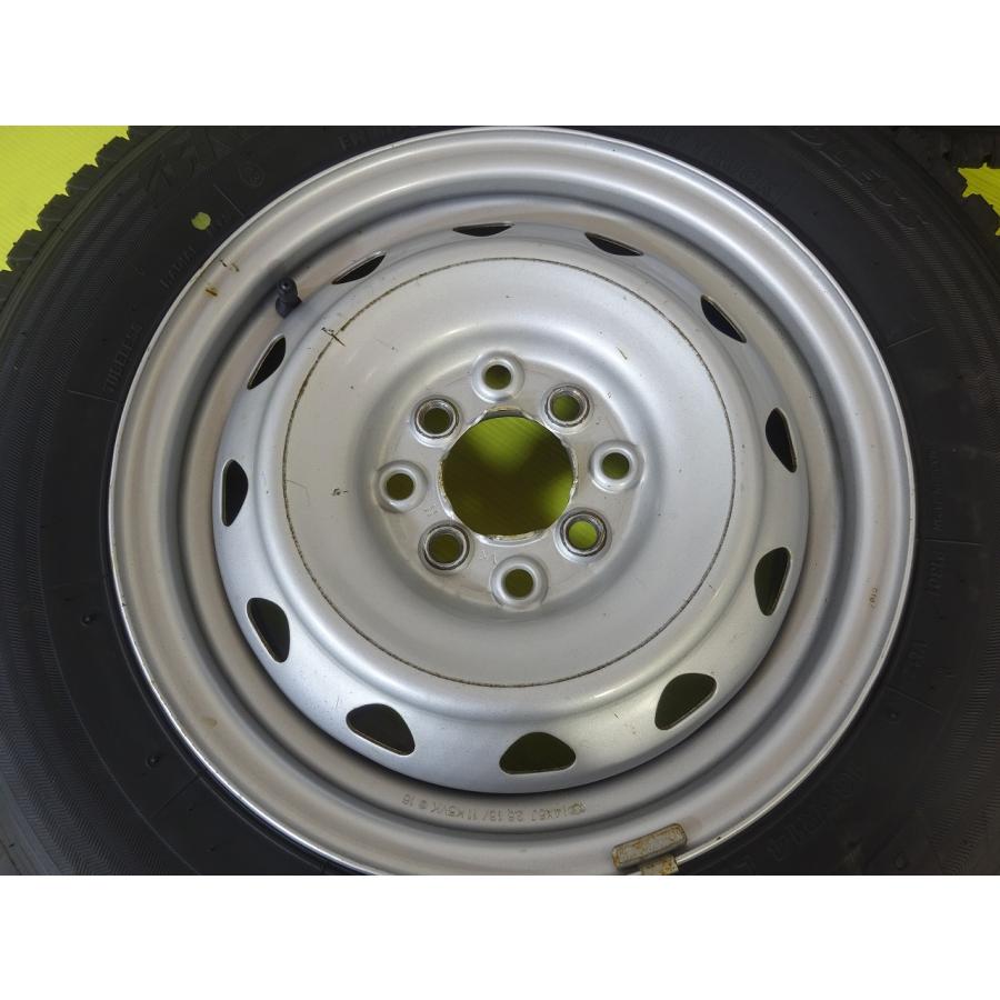 [ブリヂストン ] 165R14 14x5J  4穴 100/114.3PCD★中古 タイヤ鉄ホイールセット 4本 スタッドレス 【送料無料】AOM-K2143★青森の画像