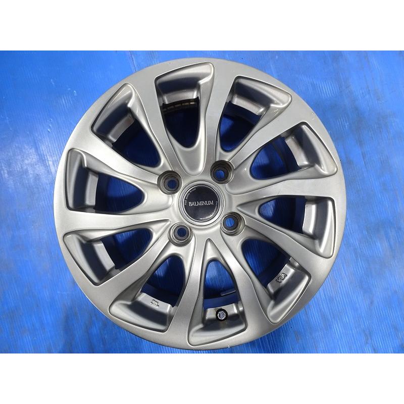 BALMINUM 【福島発】14x5.5J +45 4穴 100 BALMINUM 中古 アルミホイール 4本【送料無料】FUK-C7955 ...