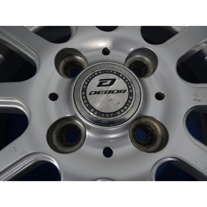 DEBOR 14x4.5J +45 4穴 100 中古 アルミホイール 4本【福島発 送料無料】FUK-D10908★14インチ 新品バルブ ...