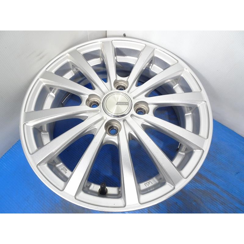 【未使用品】WEZEN 14インチ アルミホイール 4本セット ◇WEZEN◇14x4.5J +45 4穴 100 中古 アルミホイール 4本【福島発