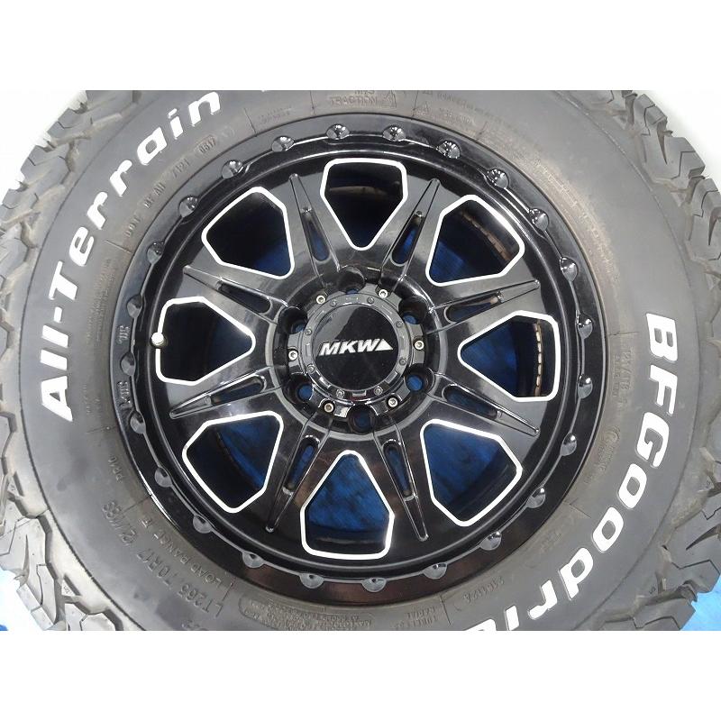 MKW 17×8J 139.7 6穴 LT265/70R17 オープンカントリー オールテレーン ☆MKW☆265/70R17 17x8J +20 6穴 139.7 中古タイヤ