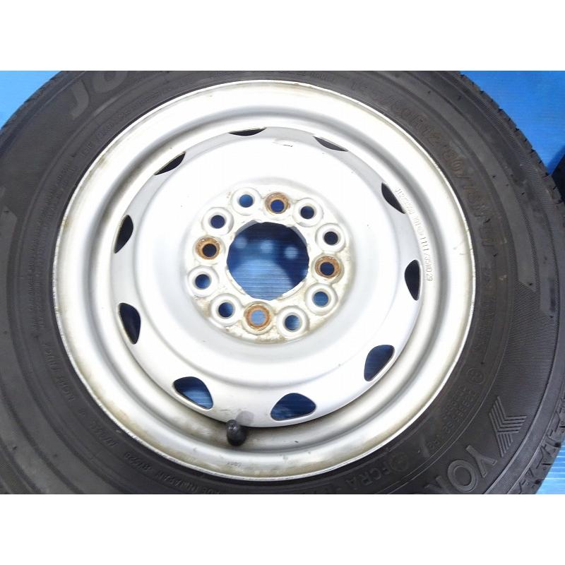 ★鉄★145/80R12 12x3.50B +34 4穴 100 中古タイヤ ホイールセット 4本 ノーマル【福島発 送料無料】FUK-E14004★夏｜sunpowerworldgarage｜02