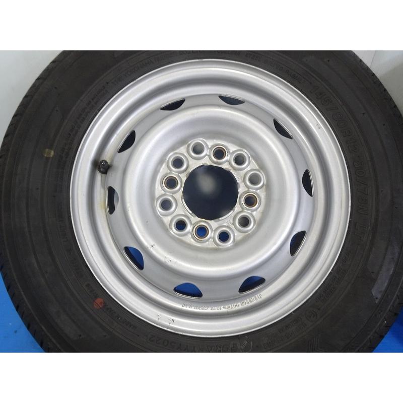 ★鉄★145/80R12 12x3.50B +34 4穴 100 中古タイヤ ホイールセット 4本 ノーマル【福島発 送料無料】FUK-E14004★夏｜sunpowerworldgarage｜05