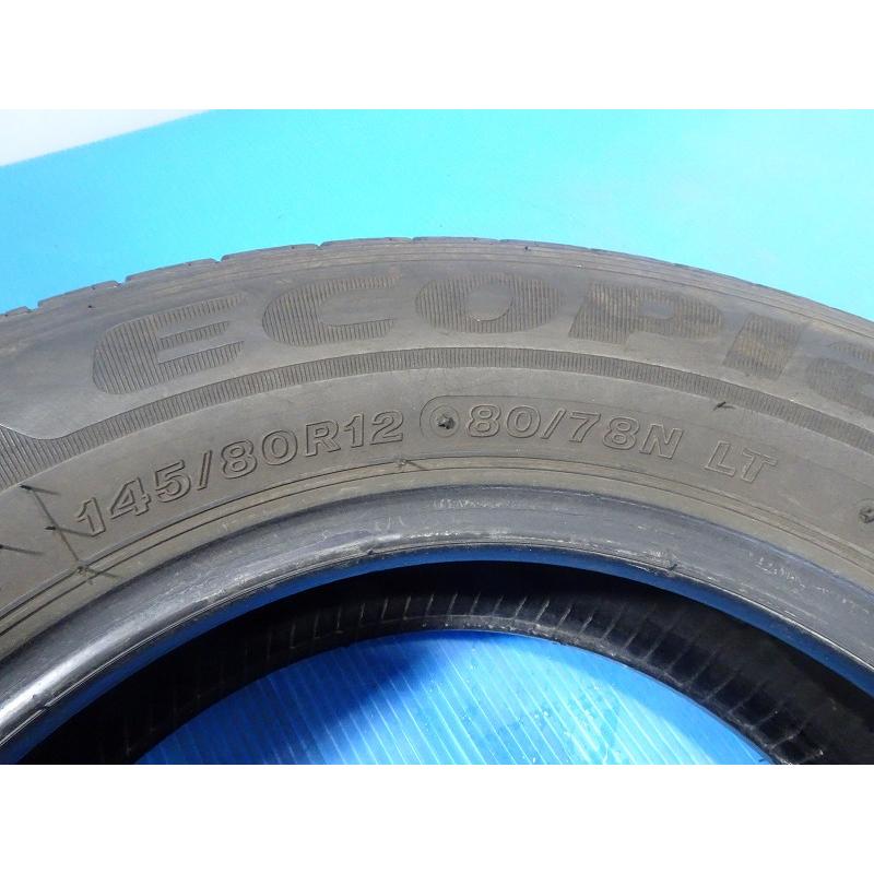 ブリヂストン ECOPIA R710A 145/80R12 80/78N LT 145R12 6PR★8.5分山 2023年 2本 中古 ノーマル【福島発 送料無料】FUK-E14032★夏｜sunpowerworldgarage｜07