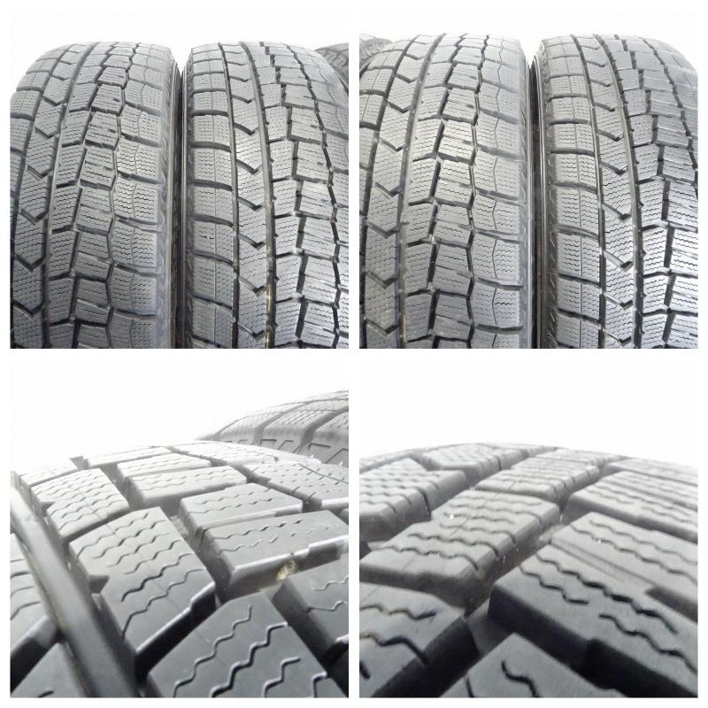 ★ECO FORME★ 185/60R15 15x5.5J +45 4穴 100 中古タイヤホイールセット 4本 スタッドレス【福島発 送料無料】FUK-E14344★冬 平面座の画像