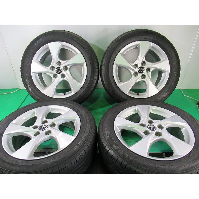 宮城発】215/60R17 17ｘ6.5J +45 5穴 114.3☆トヨタ純正☆ 中古タイヤ
