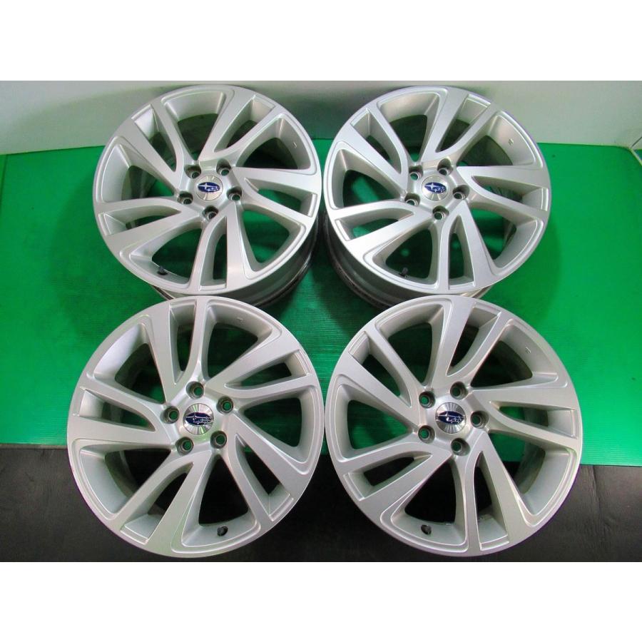 宮城発】18x7.5J +55 5穴 114.3☆スバル純正☆ 中古 アルミホイール 4 