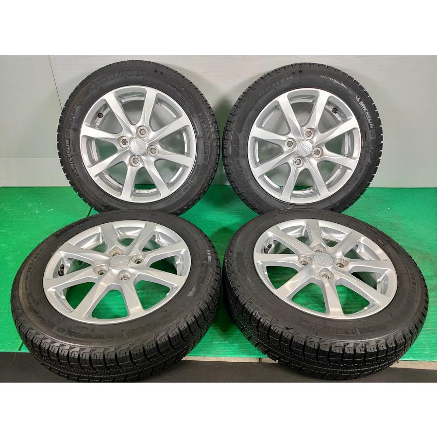 宮城発】155/65R14 14x4.5J +45 4穴 100☆ダイハツ純正☆タイヤ 