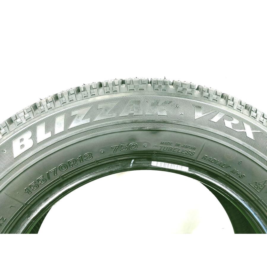 ブリヂストン BLIZZAK VRX 155/70R13 75Q★8.5分山 2019年 2本 スタッドレス【宮城発 送料無料】MYG-B12170｜sunpowerworldgarage｜06