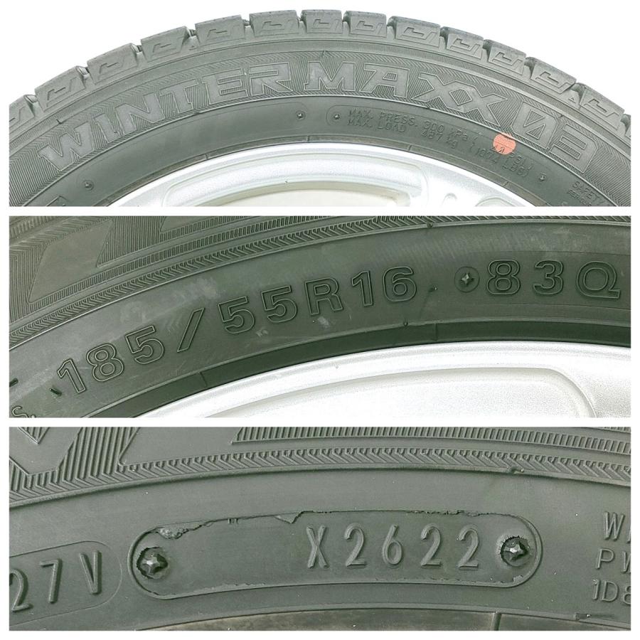 WINTER MAXX 03 DUNLOP WM03☆185/55R16☆16x6J +45 4穴100☆中古 