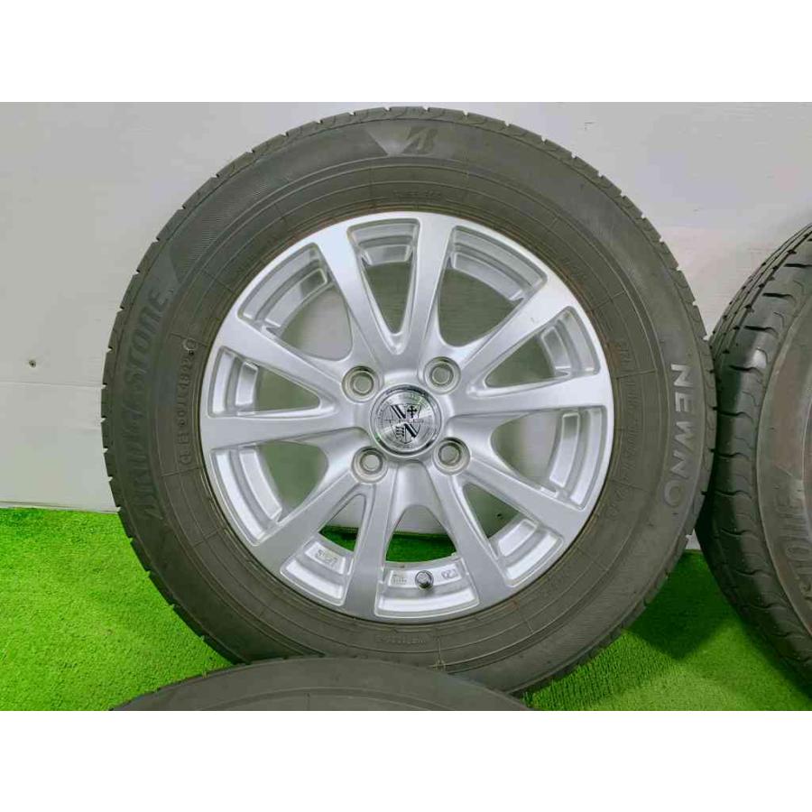 ★T.R.G★NEWNO★145/80R13 75S 13x4.00B +43 4穴 100 中古アルミセット 4本 ノーマル 【宮城発 送料無料】MYG-C16908の画像