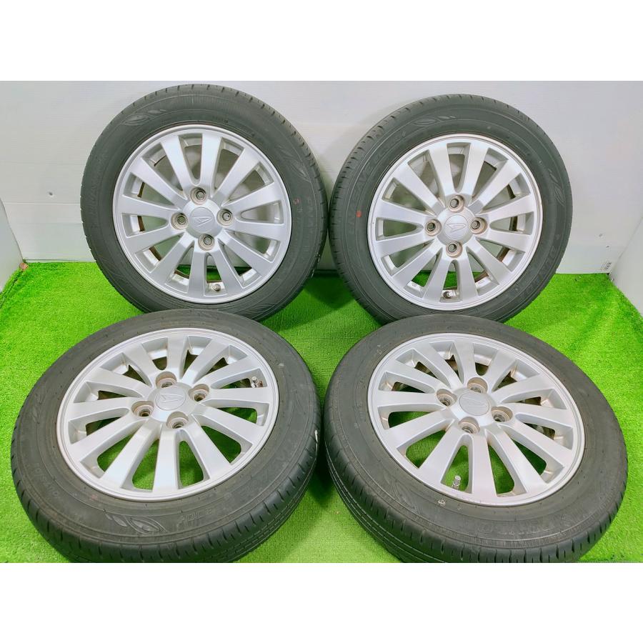 ダイハツ純正 14インチ アルミホイール 夏タイヤ 4本セット エナセーブ ☆ダイハツ純正 ☆155/65R14 14x4.5J +45 4穴 100☆中古