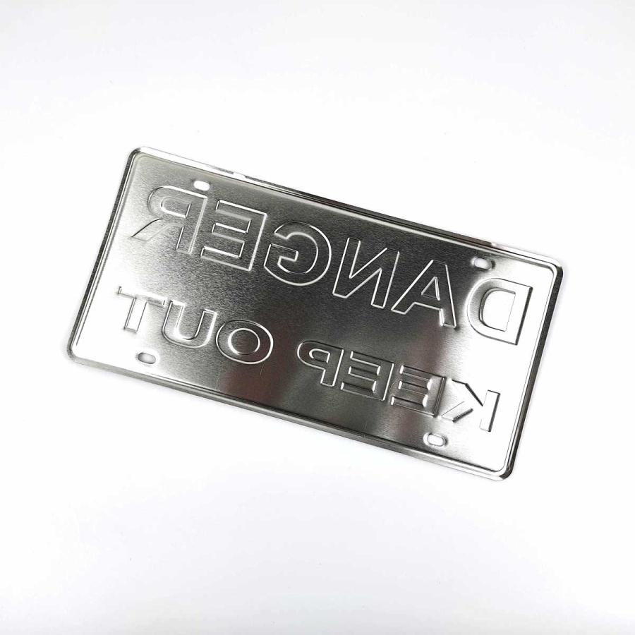 アンティークメタルサインプレート看板DANGER ブリキ白アメリカ