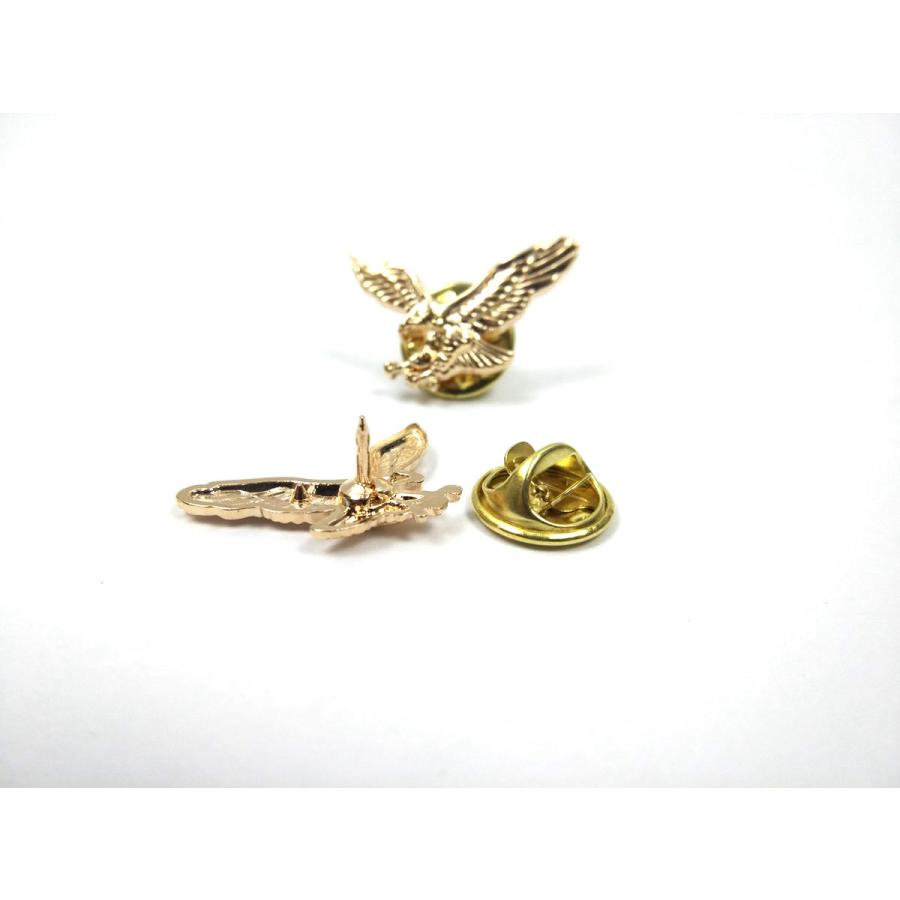 鷹 鷲 ピンバッジ ゴールド 2個セット 合金製 約2.2cm × 1.6cm 動物