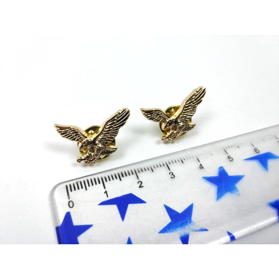 VOW WOW ピンバッジ　ゴールド　シルバー　2個セット 鷹 鷲 ピンバッジ ゴールド 2個セット 合金製 約2.2cm × 1.6cm 動物