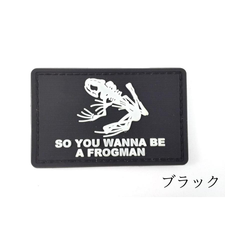 全2色)Navy SEALs フロッグマン シリコン ミリタリー用パッチ