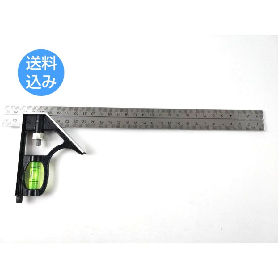 水平器付き スライド定規 角度定規 金属製 ステンレス製 精密測定 DIY