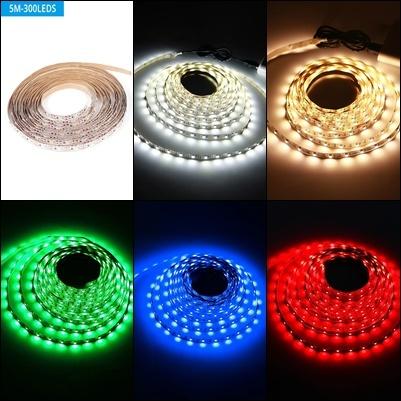 USB LEDテープ　５M　非防水　白色基板 | 