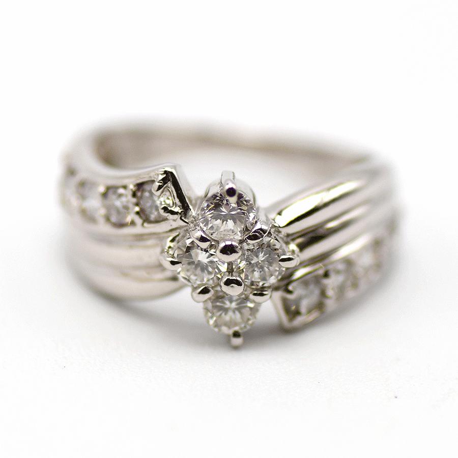 ダイヤモンド デザインリング 1.00ct Pt900 プラチナ 11号サイズ 