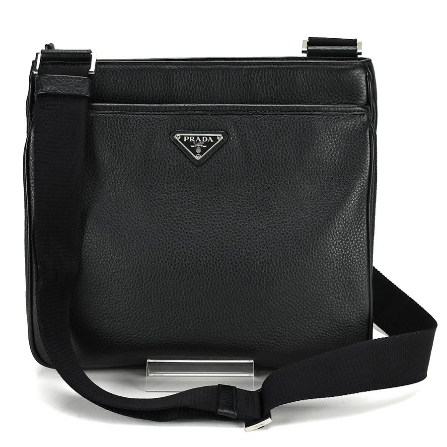 50 Off ネロ レザー 2vh019 ショルダーバッグ Prada プラダ ブラック 中古 レディース メンズ 斜め掛け クロスボディバッグ 三角ロゴ シルバー金具 黒 バッグ Itse Edu Co
