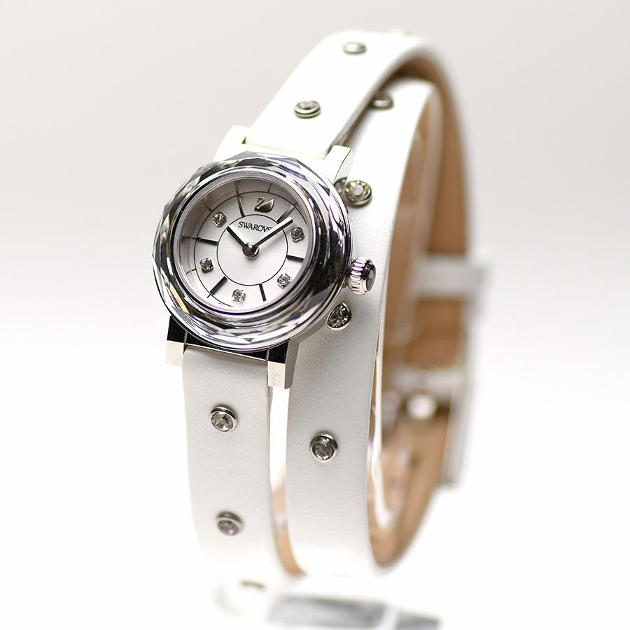 大特価!! Mini Octea スワロフスキー SWAROVSKI オクティア・ミニ 中古 腕時計 婦人用 女性用 レディース ジルコニア ホワイト クォーツ 999966 腕時計