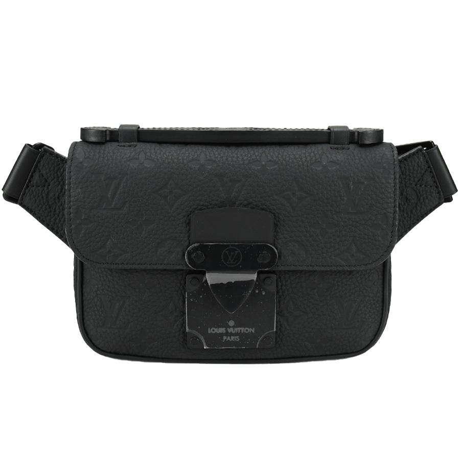ルイヴィトン Louis Vuitton メンズ モノグラムアンプラント レザー Sロック スリングバッグ M 黒 ブラック メンズファッション レザー バムバッグ クロスボディ ボディバッグ メンズ 新同品 1 ラグジュアリーブランドsunrev