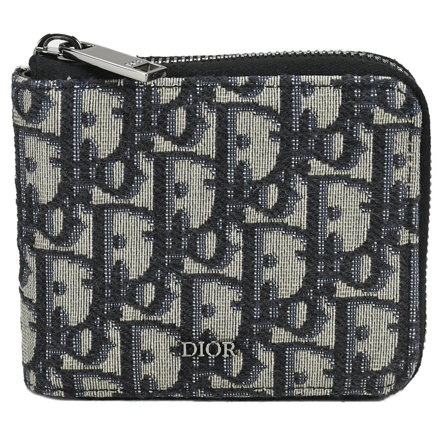 ディオール Dior オブリーク ジャガード ジップ ウォレット 二つ折り財布 コンパクトウォレット 2esbc092 ブラック ベージュ レザー メンズ レディース 中古 1 ラグジュアリーブランドsunrev 通販 Yahoo ショッピング