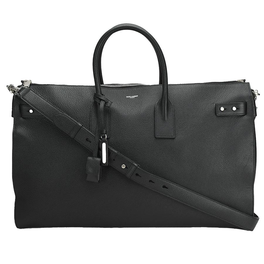 サンローラン Saint Laurent ボストンバッグ サックドジュール スープル メンズ ダッフルバッグ 48h バッグ ブラック 黒 レザー ボストンバッグ 2way ショルダー メンズ 新同品 1 ラグジュアリーブランドsunrev 安い特注品