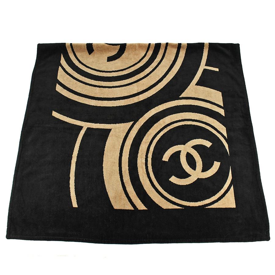 CHANEL ビーチタオル 大判タオルケット ブランケット モノトーン-