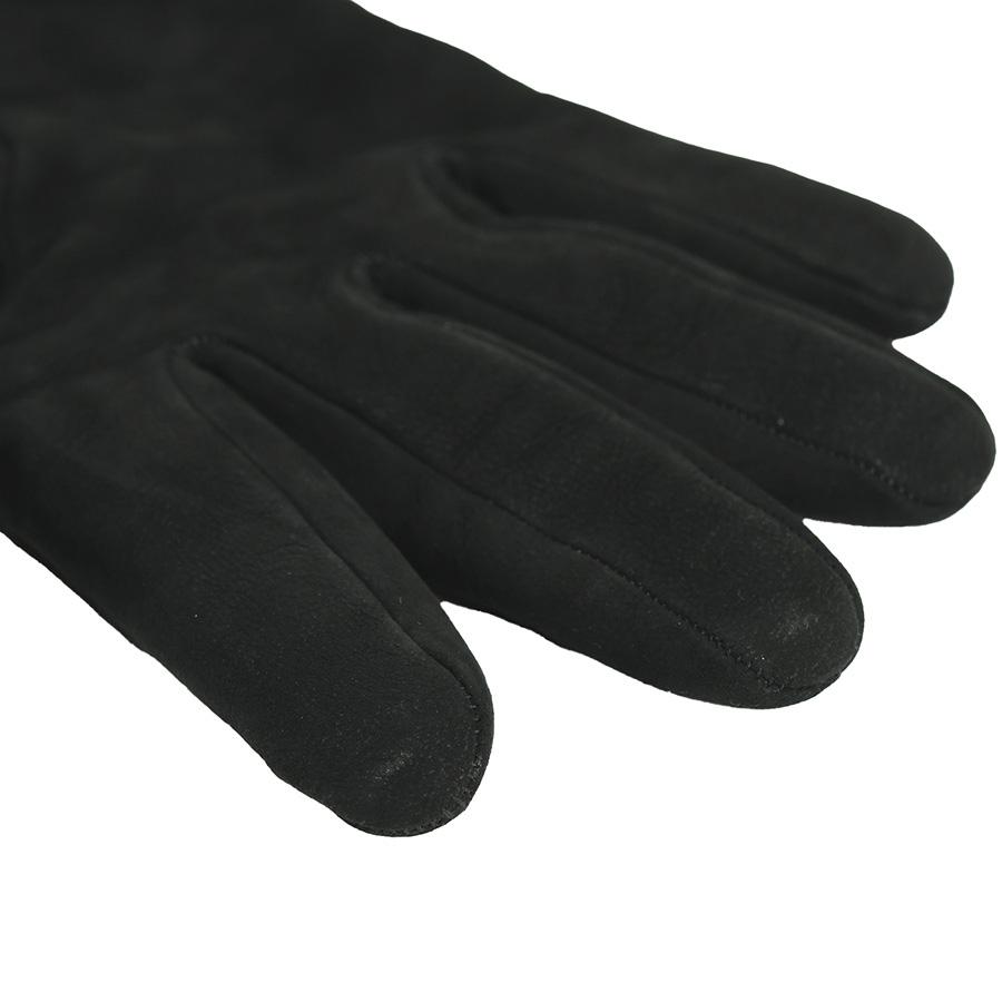 HERMES エルメス 手袋 黒 スエード HERMES ブラック スエード 手袋