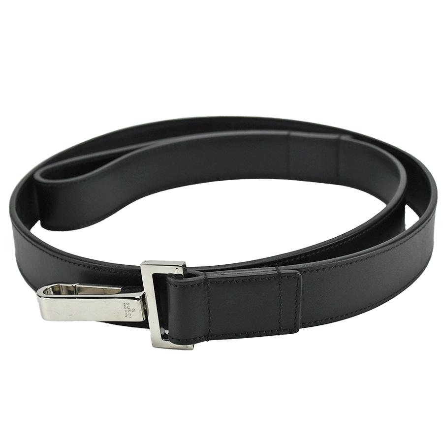 GUCCI 黒 レザー 首輪 ゴールド金具 リードと首輪のセット