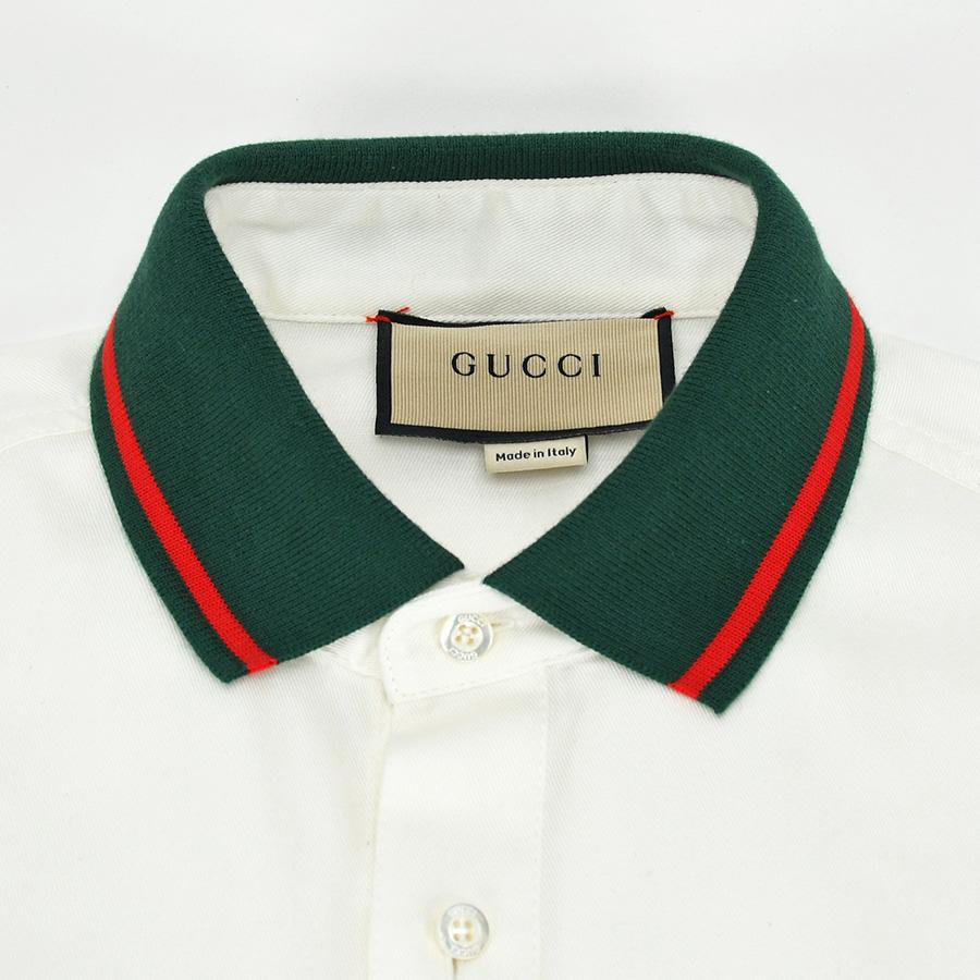 GUCCI グッチ シャツ 長袖 ウェブライン ストライプ 696757 コットン 