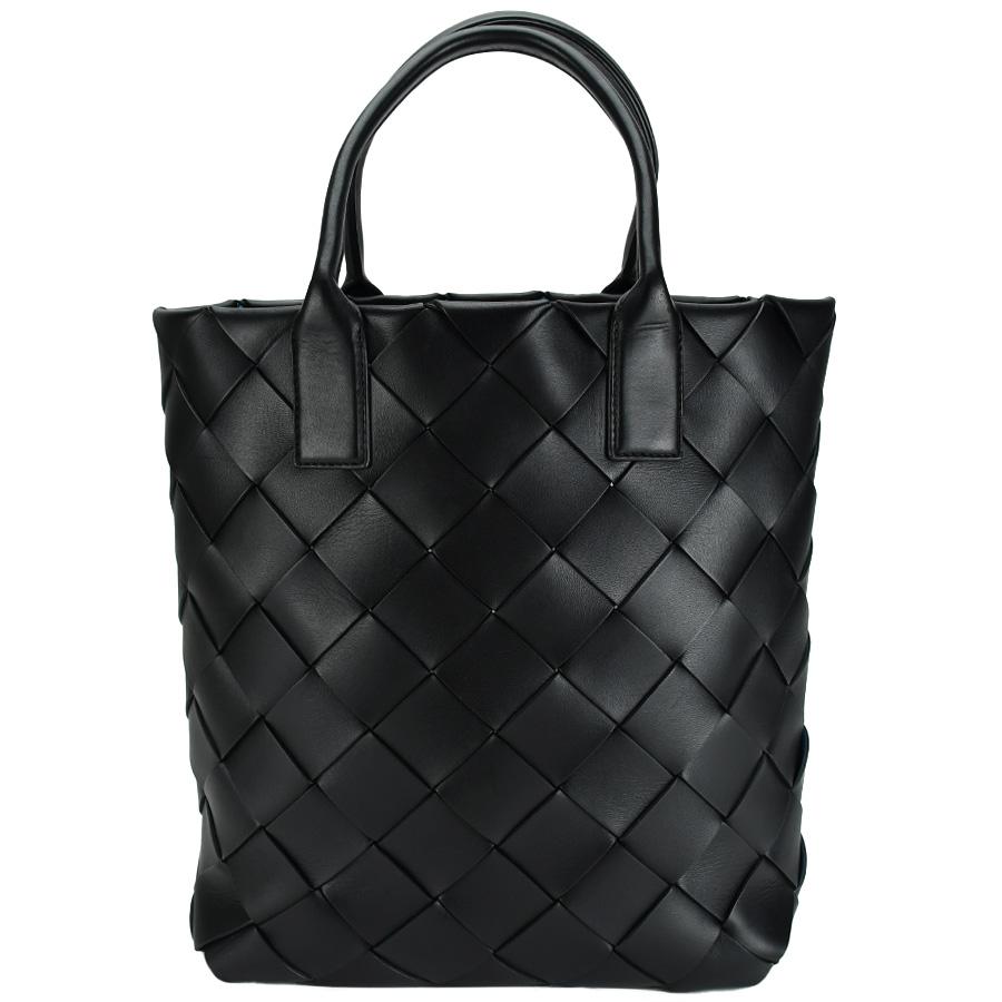 ボッテガヴェネタ BOTTEGA VENETA マキシカバ 30 570800 トートバッグ 2way ショルダー ブラック 黒 ブルー マキシイントレチャート レザー 【新品同様】｜sunrev｜03