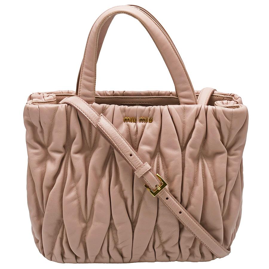 miu ミュウミュウ MIU マテラッセ 2way ハンドバッグ 5BG061 ナッパ 