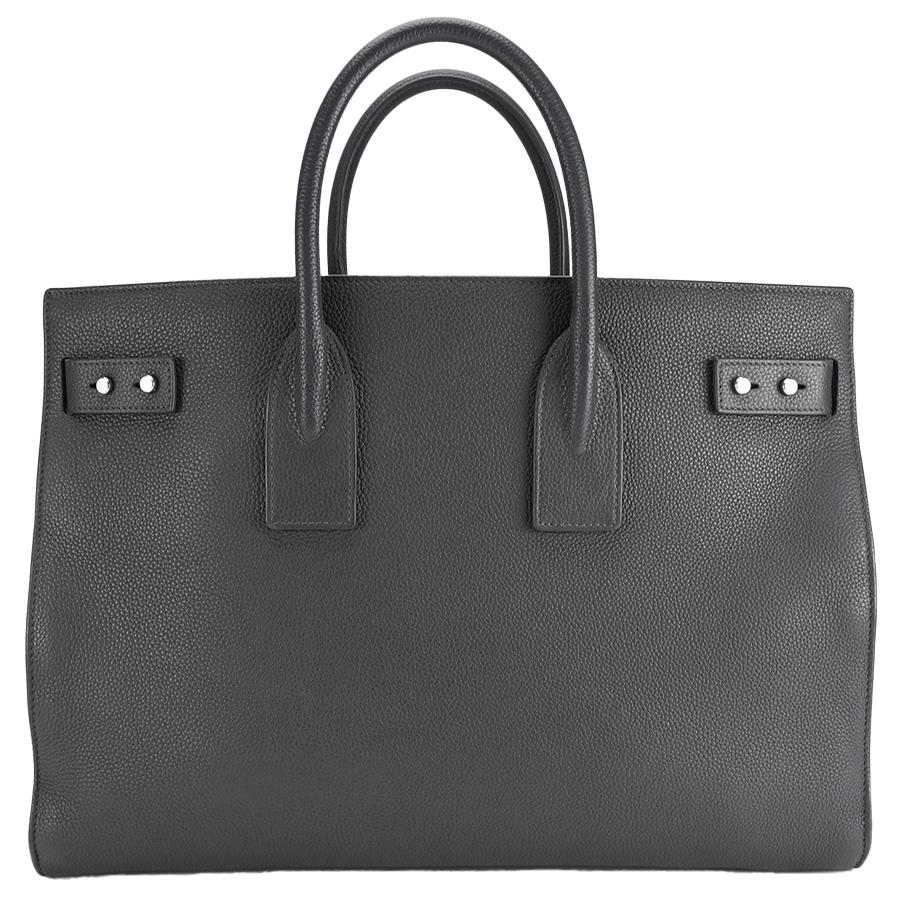 サンローラン SAINT LAURENT シン ラージ サック ド ジュール 631526 ハンドバッグ 2way ショルダー ビジネス ダークグレー レザー メンズ【中古】｜sunrev｜03