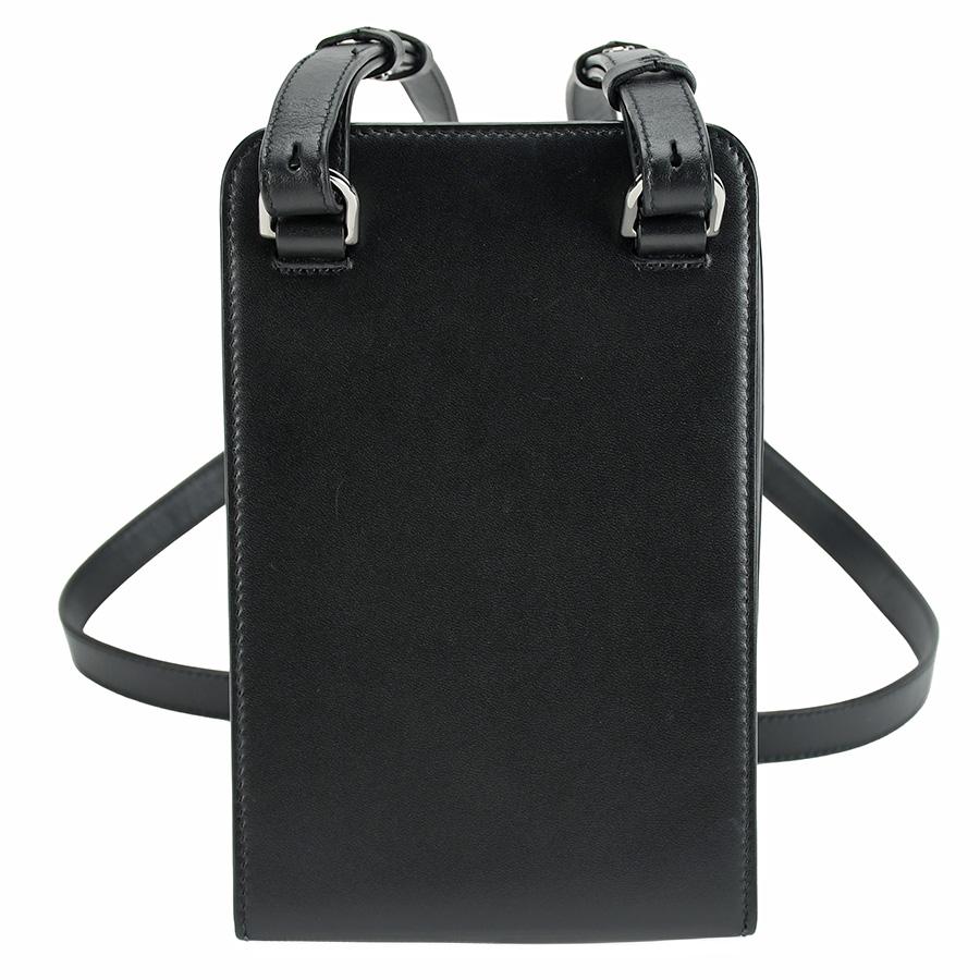 Dior ブラックレザー メッセンジャーバッグ