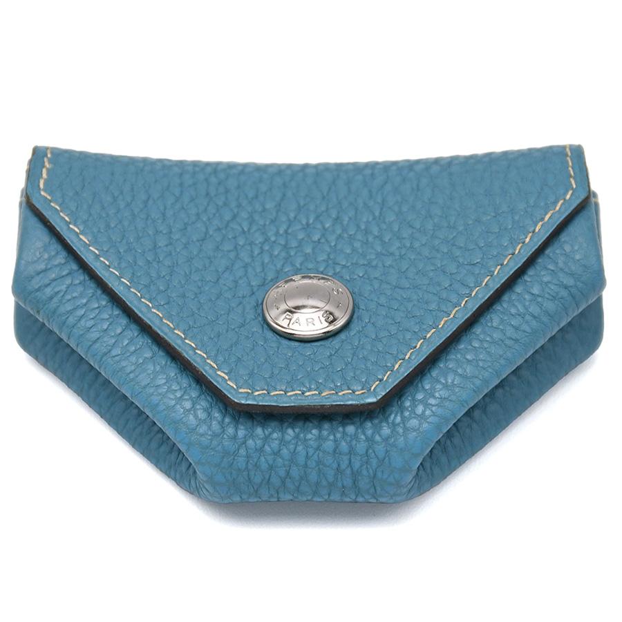 HERMES 水色 レザー コインケースルヴァンキャトル
