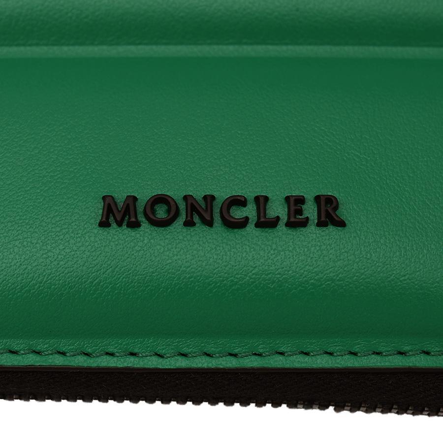 モンクレール　ネックウォレット カーフレザー財布 緑 新品未使用】MONCLER スモールウォレット 首掛け モンクレール 緑