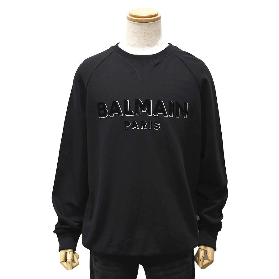 バルマン BALMAIN トレーナー メタリックフロック スウェットシャツ 